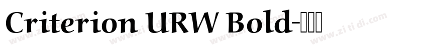 Criterion URW Bold字体转换